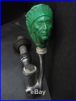 Vintage Iroquois Beer & Ale Indian Head Tap & Handle Economy Faucet Buffalo N. Y