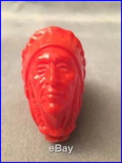 Vintage Iroquois Brewing Beer Indian Head Tap Handle Ball Knob