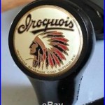 Vintage Iroquois Indian Head Beer Ball Tap Knob / Handle Buffalo Ny Can Sign