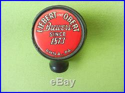 Vintage Liebert and Obert beer tap handle/knob- Brewers since 1873 Phila, PA