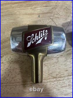 Vintage Lot Of 3 1950s Schlitz Chrome Barrel Beer Tap Handles