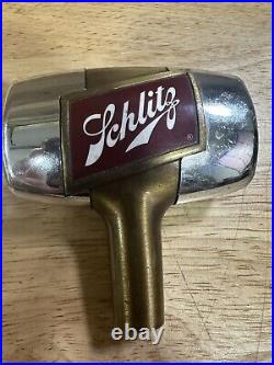 Vintage Lot Of 3 1950s Schlitz Chrome Barrel Beer Tap Handles