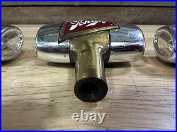 Vintage Lot Of 3 1950s Schlitz Chrome Barrel Beer Tap Handles