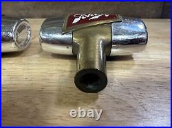 Vintage Lot Of 3 1950s Schlitz Chrome Barrel Beer Tap Handles