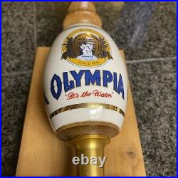 Vintage OLYMPIA BEER Ceramic Tap Knob Handle It's The Water Excellent Cond