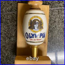 Vintage OLYMPIA BEER Ceramic Tap Knob Handle It's The Water Excellent Cond