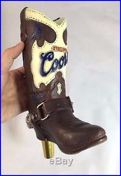 Vintage Original Coors Beer Tap Handle Western Cowboy Boot RARE