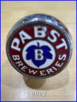 Vintage Pabst Blue Ribbon Beer Ball Knob Tap Handle 1930's Red Milwaukee, WI
