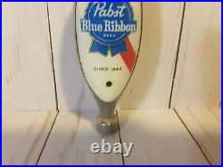 Vintage Pabst Blue Ribbon Beer Tear Drop Tap Handle 1950's Knob Red Stripe