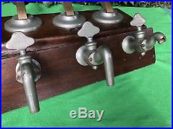 Vintage Rare Gaskell & Chambers Super Dalex 3 Handle Beer Tap Pulls On Wood