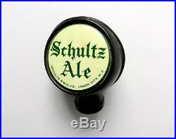 Vintage SCHULTZ ALE beer tap handle knob, UNION CITY, N. J -old 2.5
