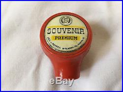 Vintage SOUVENIR PREMIUM BEER Bar Tap Handle AKRON Oh Geo Renner Brewing Co