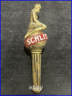 Vintage Schlitz Draft Beer Tap Handle Tapper Mancave Bar Pub 12.5