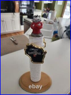 Vintage Stunning LE Michelob Amber Bock Beer Wisconsin Bucky Badger Tap Handle Vintage Stunning LE Michelob Amber Bock Beer Wisconsin Bucky Badger Tap Handle