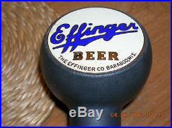 Vintage THE EFFINGER CO. BEER BALL KNOB TAP HANDLEBARABOO, WIS. DRAFT