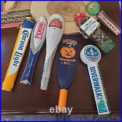Vintage Used Brewery Draft Beer Tap Handle Lot of 8 STELLA, PERONI Ale Bar Knobs
