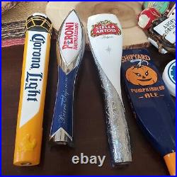 Vintage Used Brewery Draft Beer Tap Handle Lot of 8 STELLA, PERONI Ale Bar Knobs