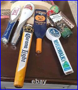 Vintage Used Brewery Draft Beer Tap Handle Lot of 8 STELLA, PERONI Ale Bar Knobs
