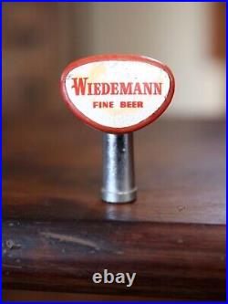 Vintage Wiedemann fine Beer chrome ball tap handle knob old
