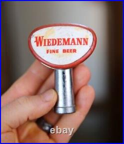 Vintage Wiedemann fine Beer chrome ball tap handle knob old
