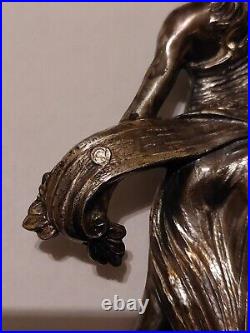 Vtg Rare SCHAEFER BEER Hood Ornament Art Nouveau Lady 1910s TAP HANDLE Trophy