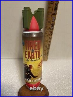 WAR HORSE BREWING TIRED OF EARTH NEIPA draft beer tap handle. NEW YORK WAR HORSE BREWING TIRED OF EARTH NEIPA draft beer tap handle. NEW YORK