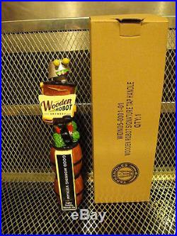 WOODEN ROBOT BREWERY Charlotte NC RARE Highly Sought-After Beer Tap Handle
