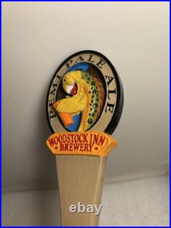 WOODSTOCK INN PEMI-PALE ALE RAINBOW TROUT draft beer tap handle NEW HAMPSHIRE
