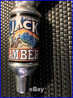 Wow 3-finger Jack Amber 10 Beer Tap Handle Marker! Awesome Beer Tap. Rare
