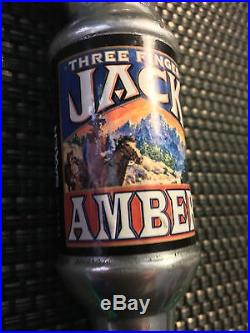 Wow 3-finger Jack Amber 10 Beer Tap Handle Marker! Awesome Beer Tap. Rare