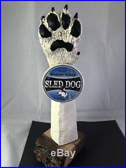 Wagner Valley Sled Dog Doppelbock Beer Tap Handle Rare Figural Dog Tap Handle