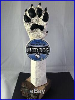 Wagner Valley Sled Dog Doppelbock Beer Tap Handle Rare Figural Dog Tap Handle