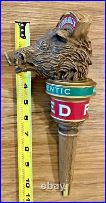 Weinhard's Beer Tap Handle Knob Keg Bar Top Kegerator Boars Head Red Ale Vintage