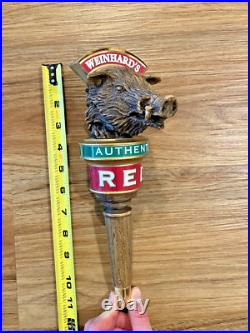 Weinhard's Beer Tap Handle Knob Keg Bar Top Kegerator Boars Head Red Ale Vintage