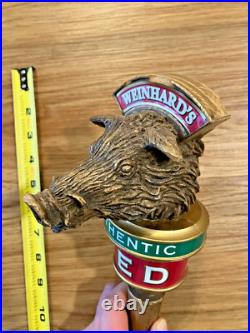Weinhard's Beer Tap Handle Knob Keg Bar Top Kegerator Boars Head Red Ale Vintage