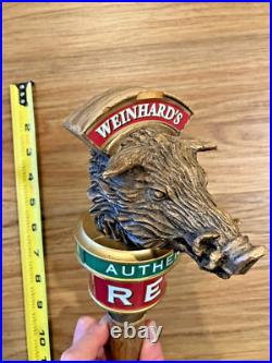 Weinhard's Beer Tap Handle Knob Keg Bar Top Kegerator Boars Head Red Ale Vintage