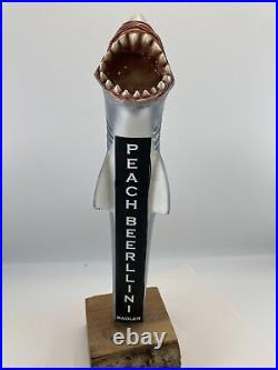 Widmer Brothers Peach Beerllini Beer Tap Handle Figural Shark Beer Tap Handle