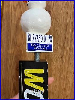 Wormtown Brewery Blizzard of 78 Beer Tap Handle Knob Top Brewing Keg Bar Snowman