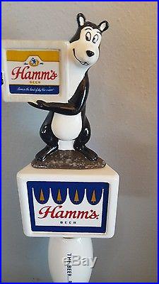 (l@@k) Hamms Beer Bear Tap Handle From The Beer Refreshing Hamm's New Style Mib