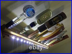 (x3 Lot Of 3)wall Mount 10 Beer Tap Handle Display 34 Bright Led